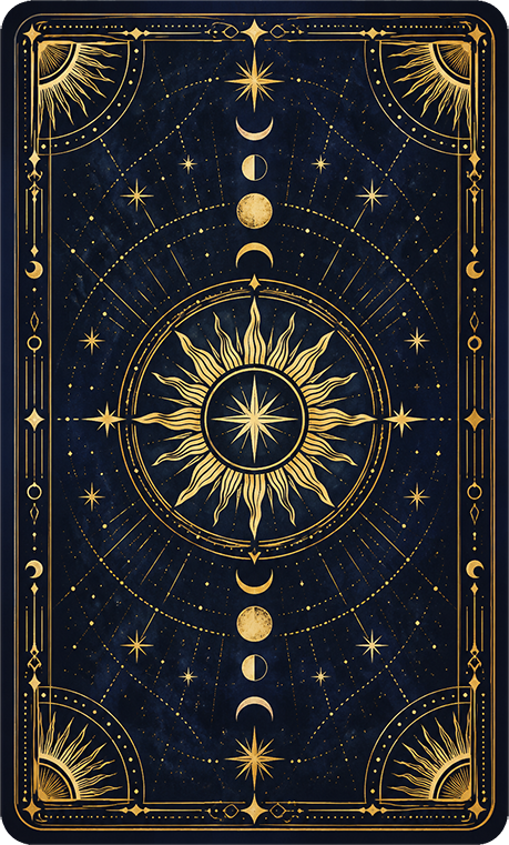 Face-down tarot card
